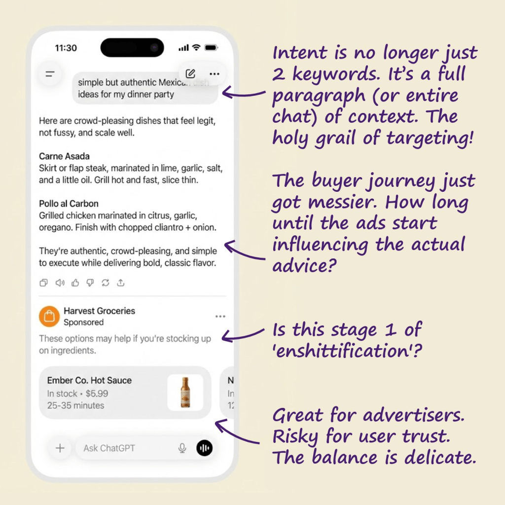 The free ride is over… ChatGPT has announced&nbsp;Ads